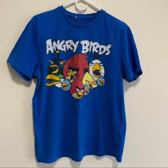 Angry Birds Graphic Minimalist Cartoon Characters 100% Cotton Fun Tee shirt - Picture 1 of 9
